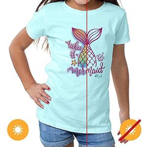 Del Sol Toddler Crew Tee Tales of a Mermaid T-shirt – rozenovergang met heldere kleuren in de zon – 100% gekamd katoen, ringgesponnen, korte mouwen, jongens, blauw (chill), 60, blauw (Chill)