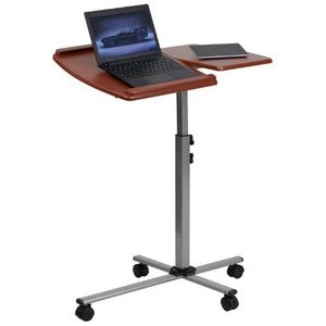 Flash Furniture Laptoptafel van kersenhout, verstelbaar in hoek en hoogte met bovenblad