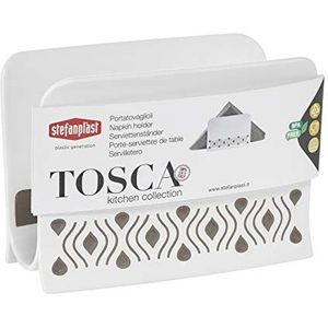 Stefanplast, Linea Tosca Servethouder voor levensmiddelen, extra 100% kwaliteit, gemaakt in Italië, 7,5 x 15,5 cm, hars, taupe