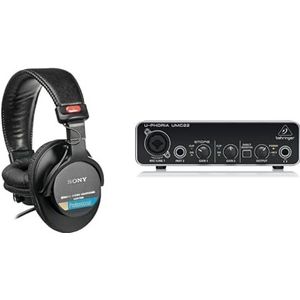 Sony MDR-7506 Studio-Kopfhörer geschlosse & Behringer UMC22 Computer Audio Interface