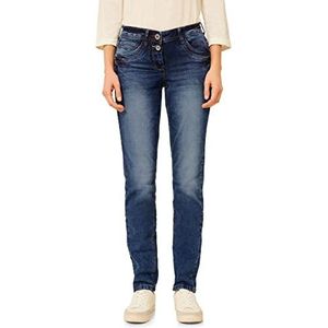 Cecil B375274 Comfortabele jeansbroek voor dames, Mid Blue Used Wash
