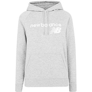 New Balance Klassieke fleece hoodie voor dames (verpakking van 1 stuks), Athletisch Grijs
