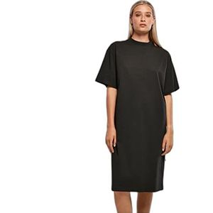 Urban Classics Damesjurk van biologisch katoen in extra grote maten van biologisch katoen verkrijgbaar in 2 kleuren XS tot 5XL, zwart.