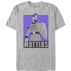 Disney T-shirt unisexe La Reine des Neiges 2 Mattias Hero Pose Organic à manches courtes, Gris, XL