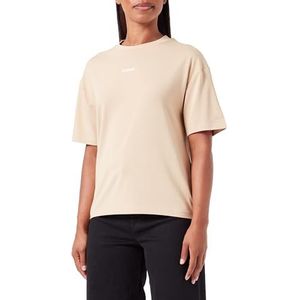 HUGO Shuffle Loungewear_T T-shirt voor dames, Medium beige 265.