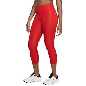 Nike CZ9238-673 W NK DF Fast Crop Leggings Femme Chile Red/(Reflective Silv) Taille S