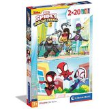 Clementoni Supercolor Puzzel Spidey and His Amazing Friends (2x20 Stukjes)