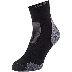 Odlo Ceramicool Stabilizer Socks Quarter Sokken, zwart.