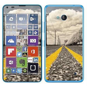 Royal Sticker RS.116233 stickers voor Microsoft Lumia 640, motief: gele lijnen op de weg