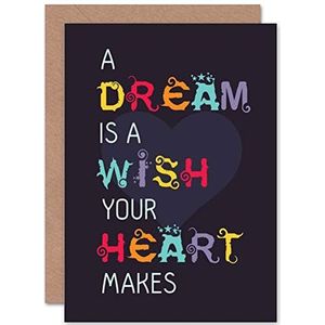 Wee Blue Coo Wenskaart met opschrift ""Dream Wish Heart