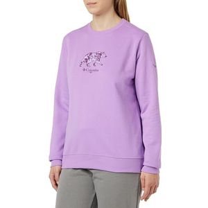 Columbia Hart Mountain II Graphic Crew Pull pour femme, violet, XL
