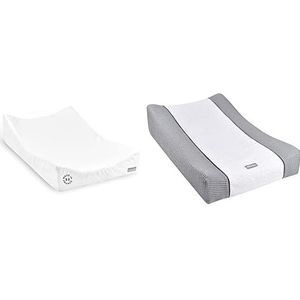 Béaba, Sofalange aankleedkussen, gemaakt in Frankrijk, gepatenteerd concept & overtrek voor aankleedkussen Sofalange, 100% honingraatkatoen, zachte spons, absorberend laken, optimaal comfort