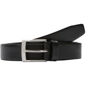 s.Oliver Black Label Ceinture fine en cuir, Noir 9999, 110