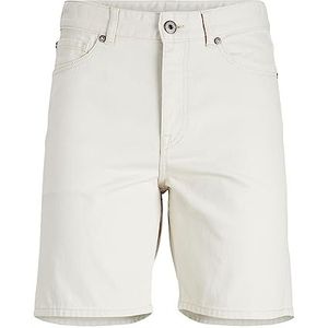 JACK & JONES Heren Denim Shorts Casual Fit Lichtbeige, L, Lichtbeige