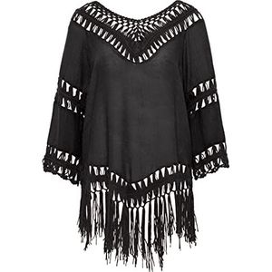 aleva 15523918-AL04 T-shirt au crochet pour femme, noir, taille XL/XXL, Noir, XL-XXL