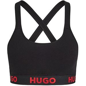 HUGO Bralette Padded Sporty Logo Brassière Femme, Black1, XXL