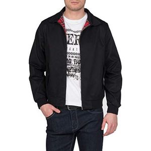 Merc of London Harrington Herenjas met lange mouwen, Zwart