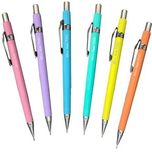 Pentel P200 Series Vulpotlood pastelkrijt, 0,5 mm, 12 stuks, verschillende lichaamskleuren (2 blauw, 2 groen, 2 roze, 2 paars, 2 oranje, 2 geel)