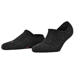 FALKE Dames Keep Warm onzichtbare sokken ademend klimaatregulerend geurremmende wol voetbeschermers hoge hals warm ideaal met sneakers 1 paar, Grijs (Antraciet Melange 3080)
