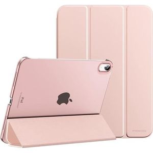 MoKo Voor iPad (A16) 11e generatie Case 2025, iPad 10e generatie Case 2022, Slim Stand Hard PC Translucent Back Shell Smart Cover Case voor iPad 11 inch 2025, Auto Wake/Sleep, Roségoud