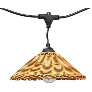 wonderlamp - Purna 8 W led-solarlampen voor buiten, 10 stuks, met rotankap en afstandsbediening, E27