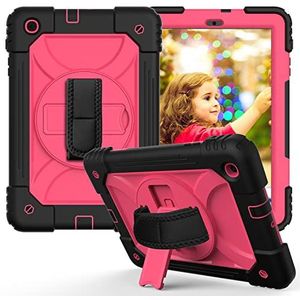 Utility Case Compatibel met Samsung Galaxy Tab A 10,1 inch 2019 (SM-T510/SM-T515), schokbestendige beschermhoes met 360 graden draaibare standaard en schouderriem