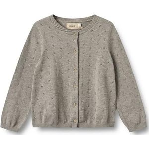 Wheat Maia Veste en tricot pour fille - Certifié GOTS - En coton biologique, 3229 gris chaud mélangé, 98