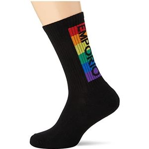 Emporio Armani Set van 2 paar korte sokken van badstof regenboog, set van 2 korte herensokken, zwart.