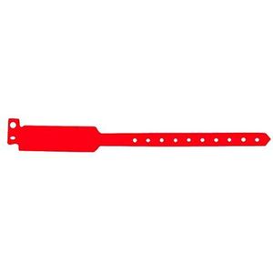 100 stuks PVC-armbanden, 25 cm, rood, 25 CM, polyvinylchloride