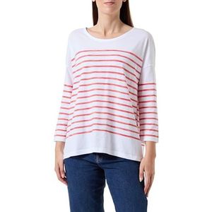 Armor Lux Marinière Oversize Sweater Femme, Blanc/Sanguine Imprimé, S