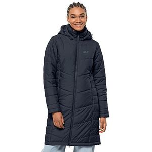 Jack Wolfskin North York Coat W Winddichte winterjas voor dames, Nacht Blauw