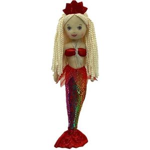 Sweety Toys Fée Angel Ballerina 13357 pop, zeemeermin, pluche, prinses, 45 cm, rood
