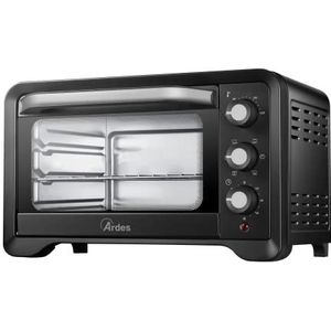 ARDES MAGNUS AR6222PB, geventileerde elektrische oven, inhoud 20 liter, 6 kookfuncties, timer dubbel glas met accessoires (geen binnenlicht)