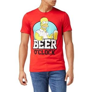 The Simpsons Beer O Clock T-shirt voor heren, Rood