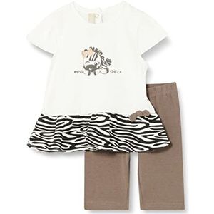 Chicco 2-delige set kinderen T-shirt en korte broek leggings grijs normaal 0-24 grijs, grijs.