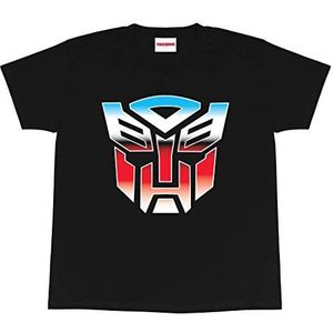 Popgear Transformers Autobots Logo Girls T-shirt zwart mode T-shirts voor meisjes, zwart, 12-13 jaar, zwart.