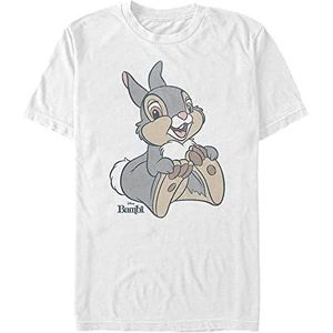 Disney Bambi Big Thumper Organic T-shirt à manches courtes unisexe, Blanc., XXL