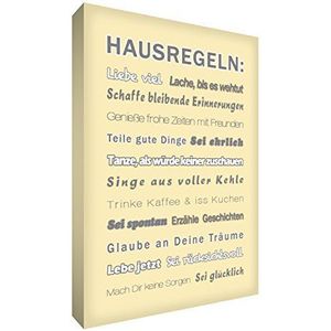 Little Helper HR1624-20 Feel Good Art House Rules, 60 x 40 cm, crème