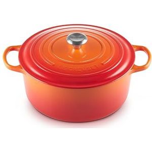 Le Creuset Signature stoofpan van geëmailleerd gietijzer met deksel, Ø 30 cm, rond, 8,4 liter, 7,165 kg, vulkanisch, 21177300902430