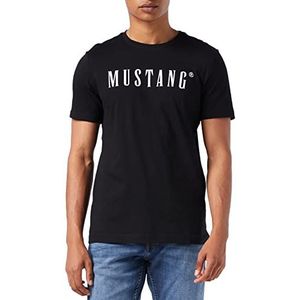 MUSTANG Alex C T-shirt voor heren met logo, Zwart 4142