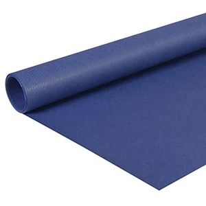 Clairefontaine - Ref 95763C - Gevoerd gekleurd kraftpapier (enkele rol) - 3 x 0.7m formaat rol, 65gsm 100% gerecycled kraftpapier, natuurlijke lijnen en korrels - marineblauw