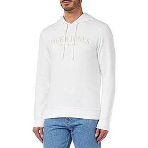 Jack & Jones Jprblubooster Mar23 capuchontrui voor heren, Briljant wit