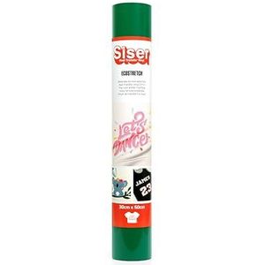 Siser EcoStretch Munt, 30 cm x 0,5 m, thermotransfer-vinyl om op te strijken voor het personaliseren van kleding en sportkleding, knutselmateriaal, gemakkelijk te snijden.