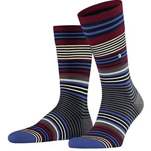 Burlington Heren Stripe ademende sokken klimaatregulering anti-geur wol fantasie gestreept meerkleurig voor dagelijks leven of werk warm 1 paar, Blauw (Navy 6120)