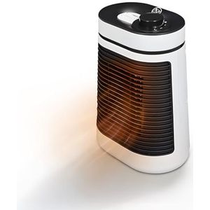 Wintem Tafelventilator 17 x 11 x 24 cm, 1500 W met 2 verwarmingsintensiteiten voor elke behoefte, uitgerust met oscillerende functie en instelbare thermostaat voor nauwkeurige controle van de
