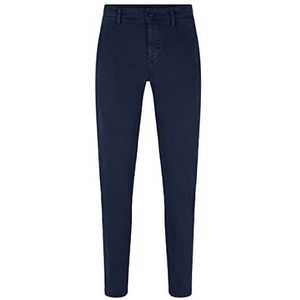 BOSS Heren Schino Taber-1 broek Tapered Fit Twill Stretch met dubbele lussen, blauw, 30 W / 32 l, Blauw