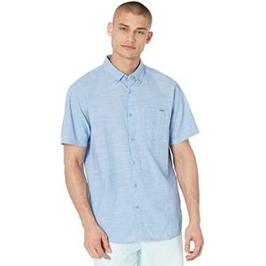 Hurley O&O Stretch Ss T-shirt voor heren, blauw Oxford.