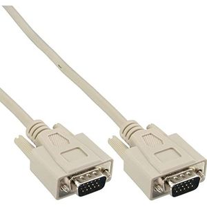 InLine 17712E VGA-kabel 10 m VGA (D-Sub) beige - VGA-kabel (10 m, VGA (D-Sub), VGA (D-Sub), beige, stekker/stekker)