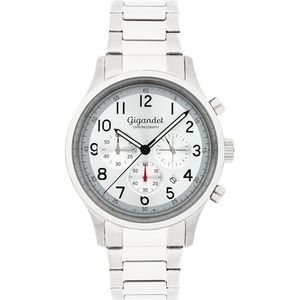 Gigandet 9VNAG50NE/001 Montre analogique à quartz japonais pour homme avec bracelet en acier inoxydable, argenté, Bracelet