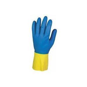 Kimberly Clark Jackson Safety G80 Neopreen handschoenen, bestand tegen chemicaliën, 2 stuks, 30 cm, geel/blauw (60 stuks)